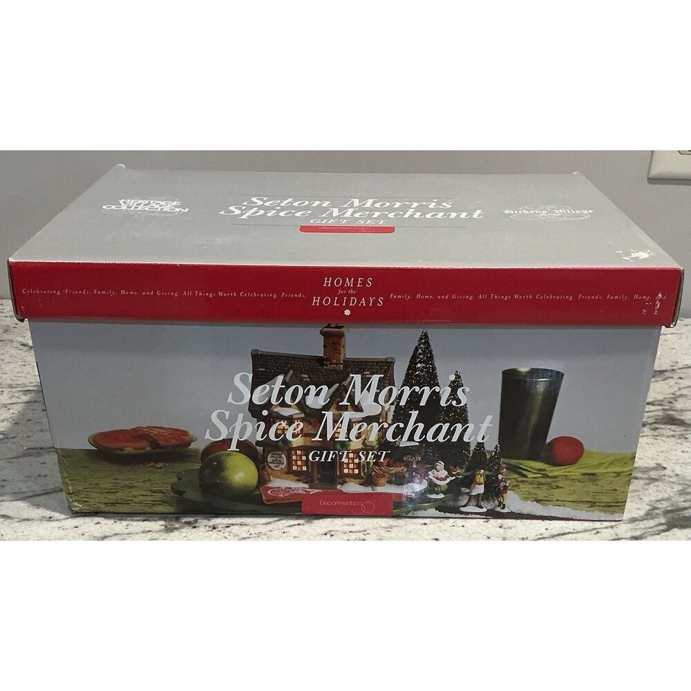 Dept 56 Seton Morris Spice Merchant Gift Set #58308 Dickens Village Retired